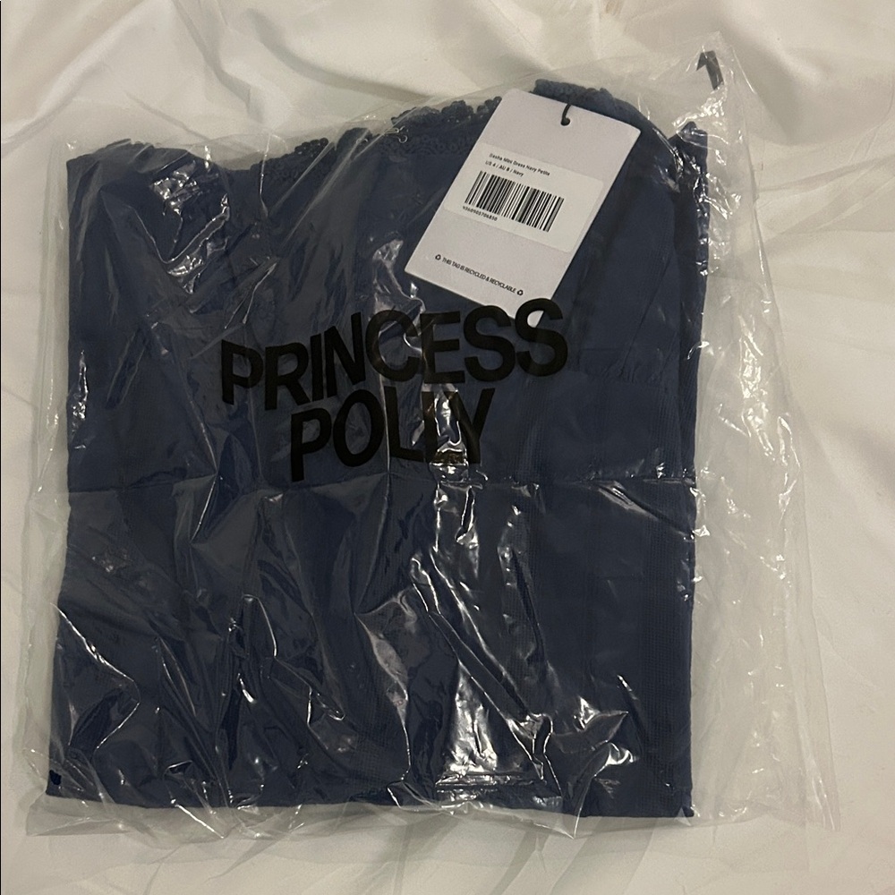Princess Polly Dasha Mini Dress Navy Petite - Picture 4 of 5